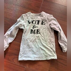 Carter's Gray Long Sleeve Tee with Black Print